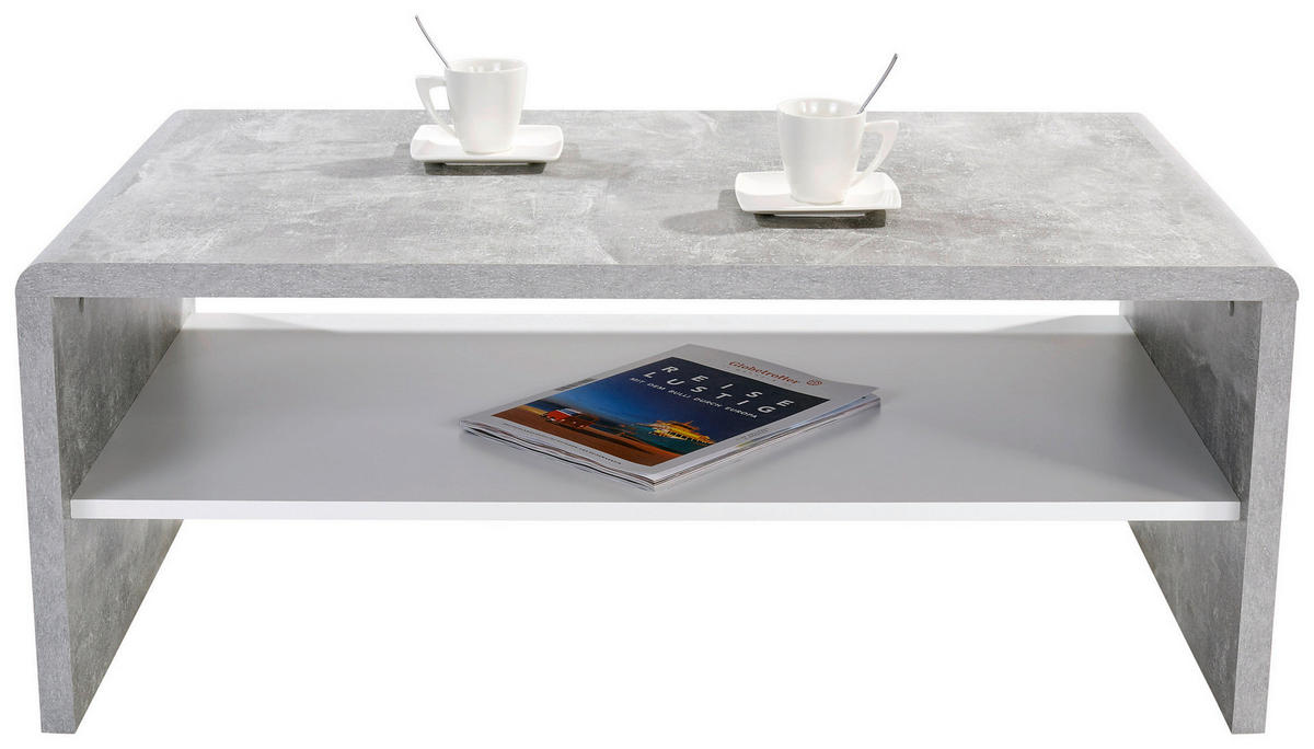 Couchtisch Cala Luna C4T02 Beton Alpinweiß B/H/T: ca. 100x40x59 cm Cala Luna C4T02 - Beton/Alpinweiß (100,00/40,00/59,00cm)