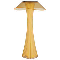 GLOBO Tischleuchte amber weiß Craft Gold Kunststoff Acryl H/D: ca. 27,4x15,1 cm 1 Brennstellen Ambra - weiß/Craft Gold (15,10/27,40cm) - GLOBO