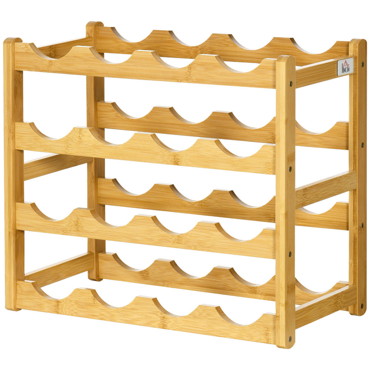 HOMCOM Weinregal natur Bambus B/H/L: ca. 23,5x43x38 cm Weinregal - natur (38,00/23,50/43,00cm) - HOMCOM