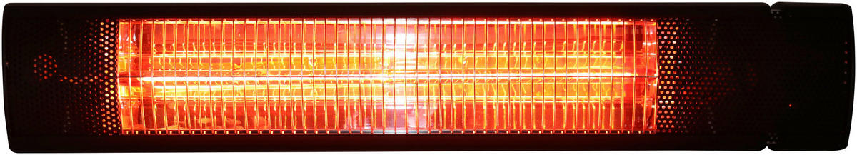 Infrarot Heizstrahler schwarz Chrom Aluminium B/H/T: ca. 60,5x10,5x16 cm VILNIUS - schwarz/Chrom (60,50/10,50/16,00cm)