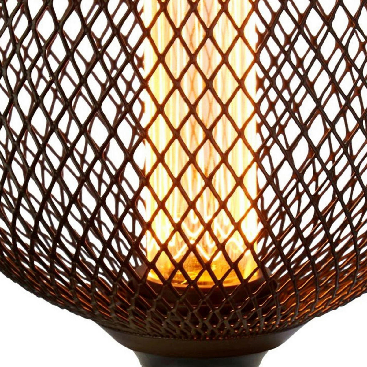 Searchlight Leuchtmittel E27 Wire Mesh - schwarz (12,00/12,00/15,00cm) - Searchlight