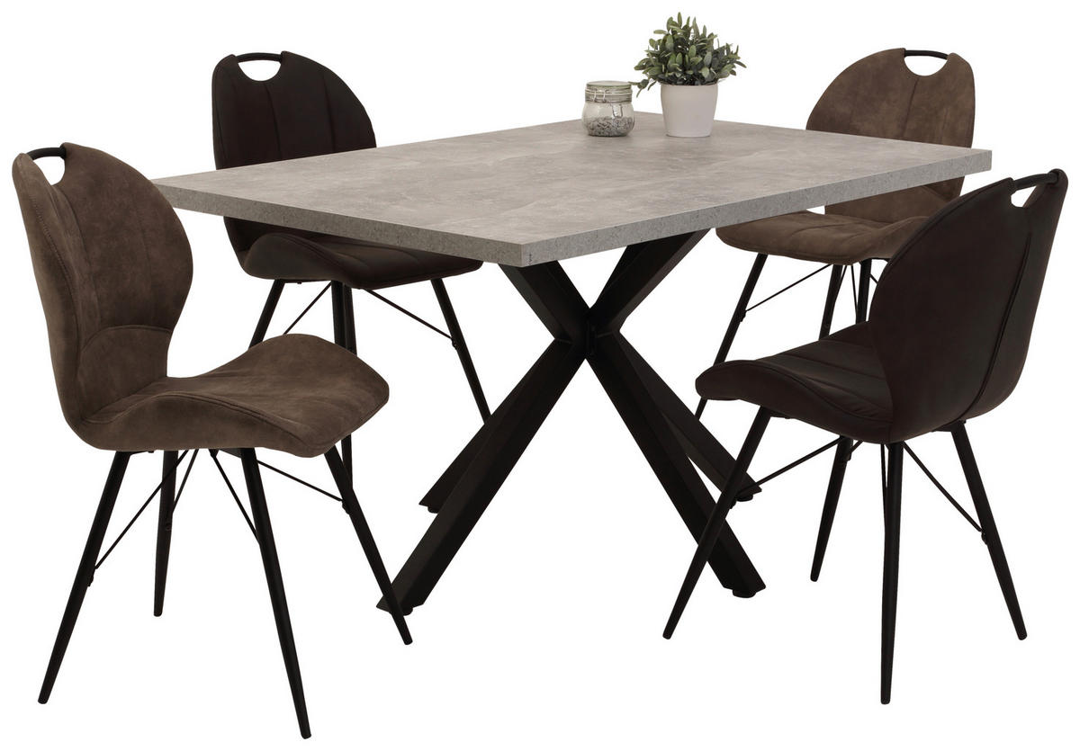 Esstisch CLEO I Beton Optik anthrazit B/H/T: ca. 140x76x90 cm CLEO I - Beton/anthrazit (140,00/76,00/90,00cm) - Hela