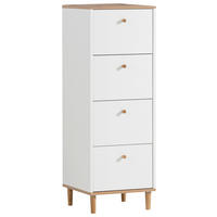 Kommode Hilda weiß matt Eiche Artisan Nachbildung B/H/T: ca. 40,1x116,7x40 cm Hilda - Eiche/weiß (40,10/116,70/40,00cm) - Möbelpartner
