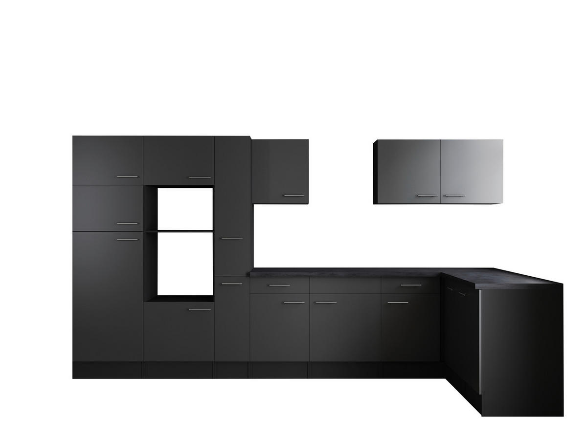 Winkelküche Oliver B/H/T: ca. 370x205x172 cm Oliver - granit/grau (370,00/205,00/172,00cm) - Respekta