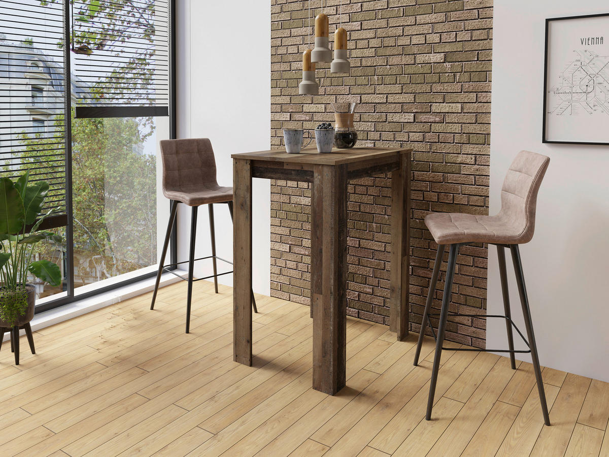 Tischgruppe Nele braun Microfaser Nele - braun - byLIVING