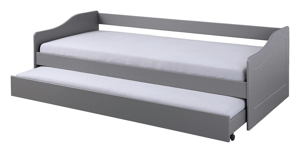 Funktionsbett Malte grau Liegefläche B/L: ca. 90x200 cm Malte - grau (208,00/97,00/62,00cm) - Inter Link