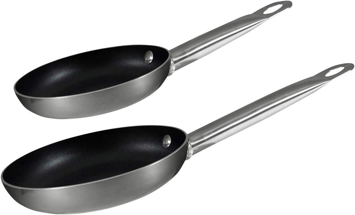 BERGNER Pfannenset Prochef silber Aluminium Prochef - schwarz/silber - BERGNER