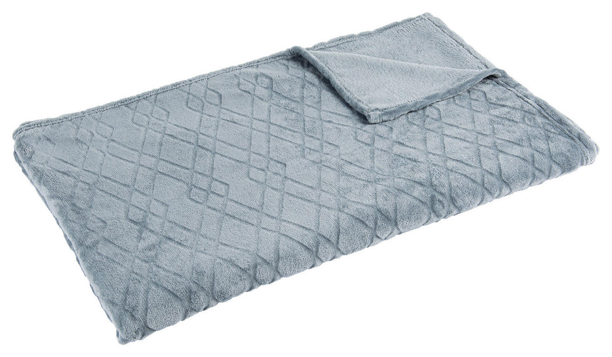 Flanelldecke Flanelldecke_Diamant 140x180cm silb - silber (140,00/180,00cm)