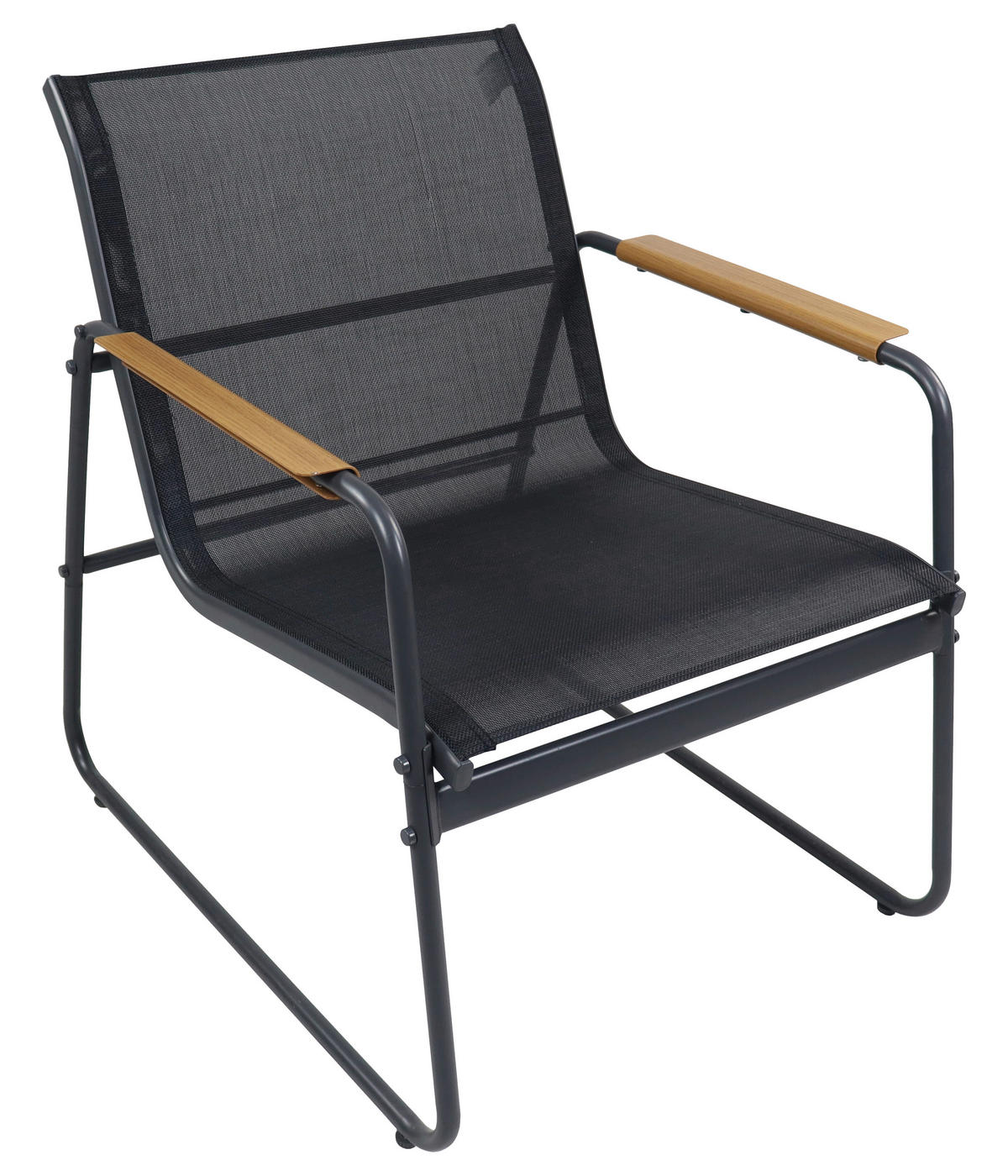 VCM Gartensitzgruppe Lexila schwarz Textilene B/H/L: ca. 110x76x74 cm Lexila - schwarz (74,00/110,00/76,00cm) - VCM