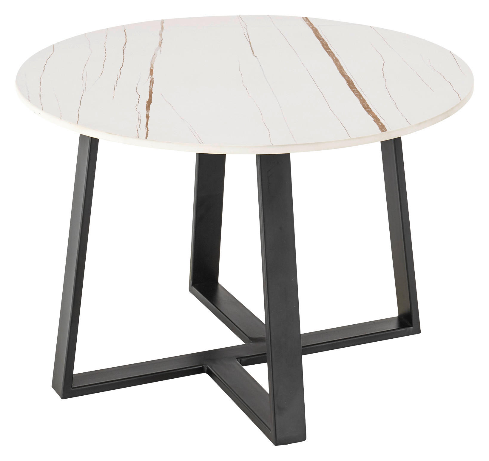 Couchtisch weiß Keramik Nachbildung B/H/T: ca. 70x45x70 cm Jason_1_83-A30-25_Couchtisch - weiß/schwarz (70,00/45,00/70,00cm)