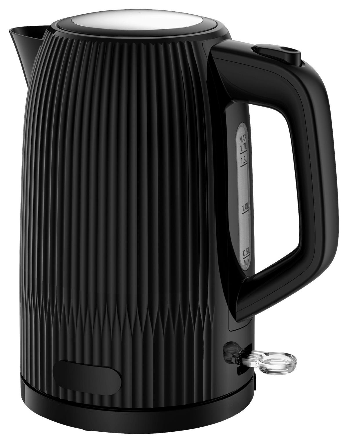 Emerio Wasserkocher WK-132853.1 schwarz Kunststoff B/H/L: ca. 15,3x25,4x18 cm ca. 1,7 l Wasserkocher WK-132853.1 - schwarz (18,00/15,30/25,40cm) - Emerio