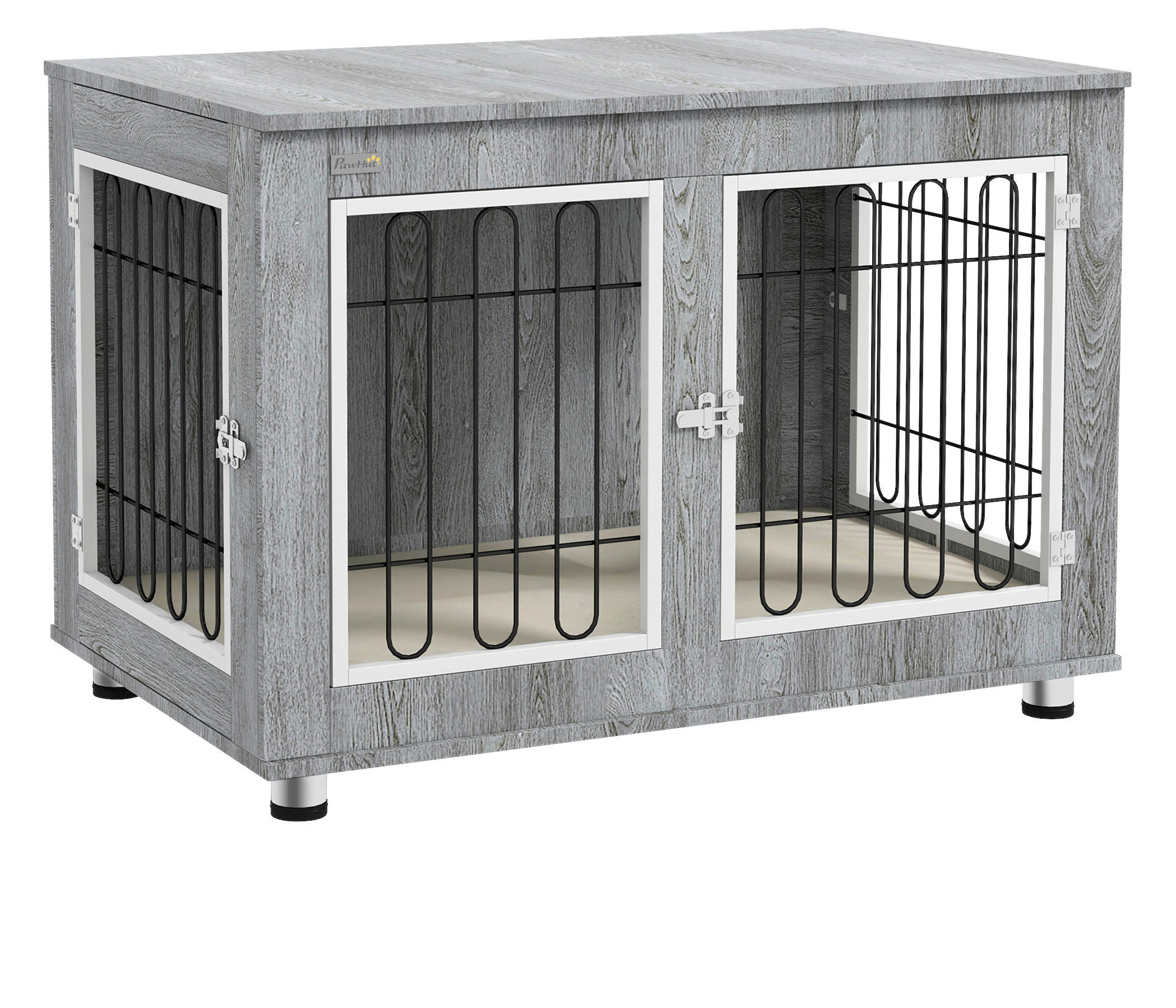 PawHut Hunde-Zubehör grau Edelstahl B/H/L: ca. 58x90x65 cm Hundekäfig - grau (65,00/58,00/90,00cm) - PawHut