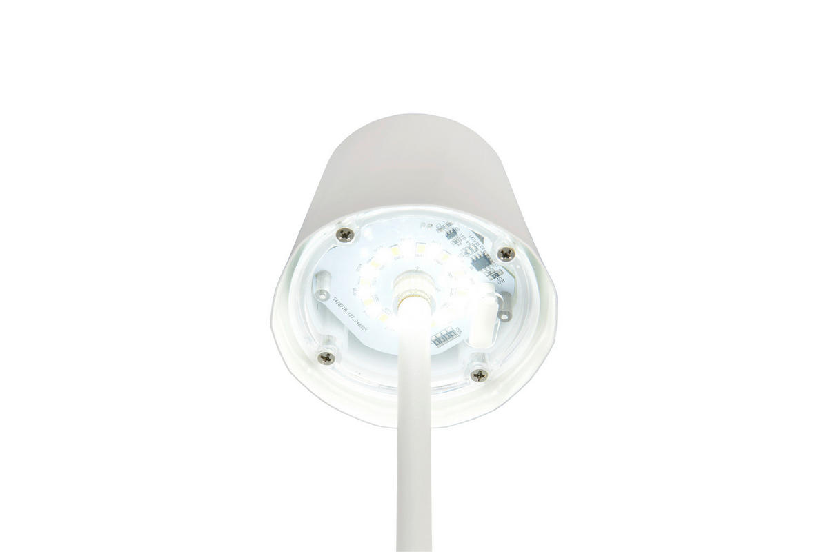 Reality LED Tischleuchte DIAZ weiß Metall H: ca. 21 cm 1 Brennstellen Diaz - weiß (21,00cm) - Reality