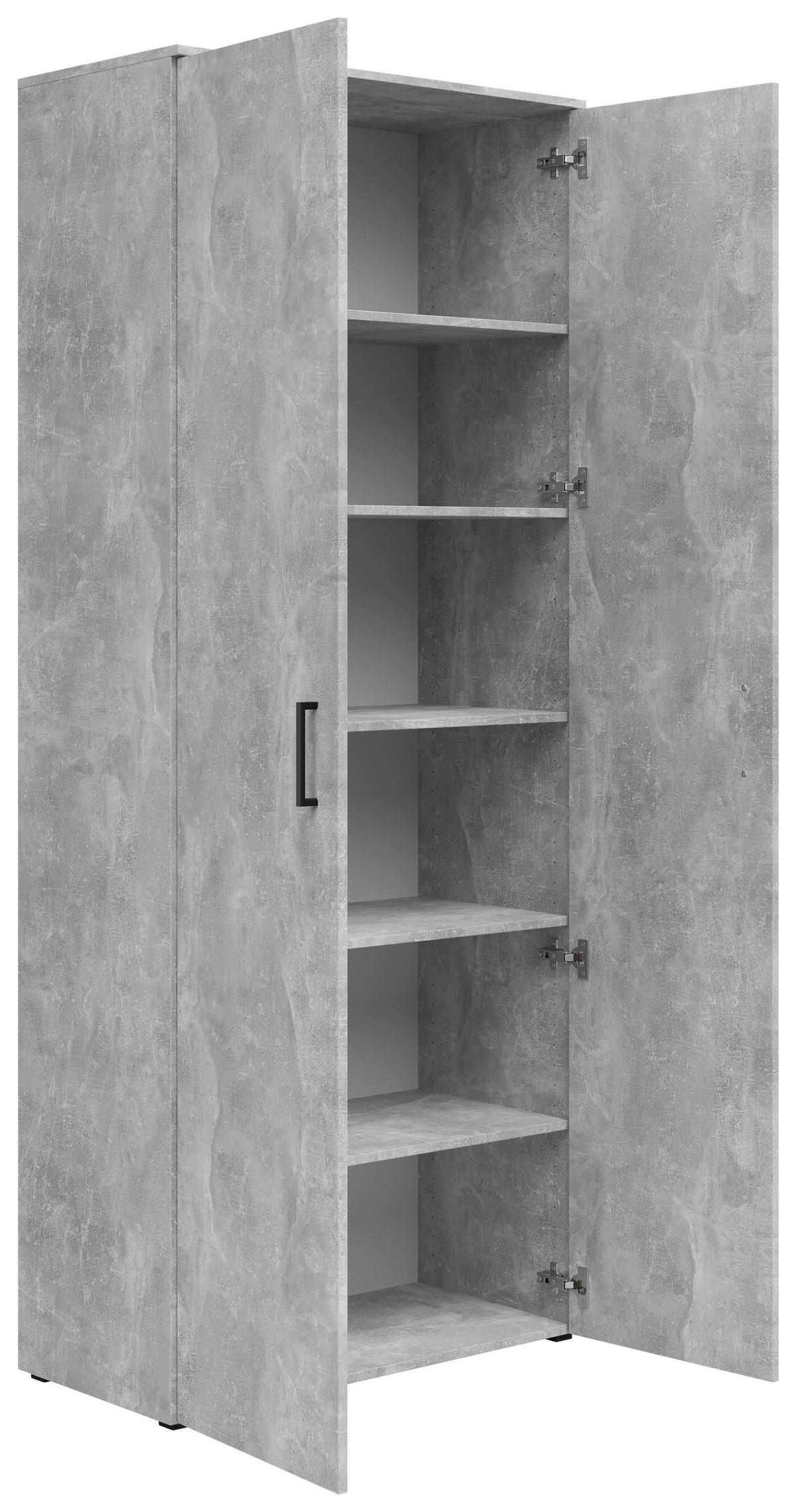 Schrank Multi-Stauraum Typ 37 Beton Optik B/H/T: ca. 80x195x40 cm Multi-Stauraum Typ 37 - Beton (80,00/195,00/40,00cm)