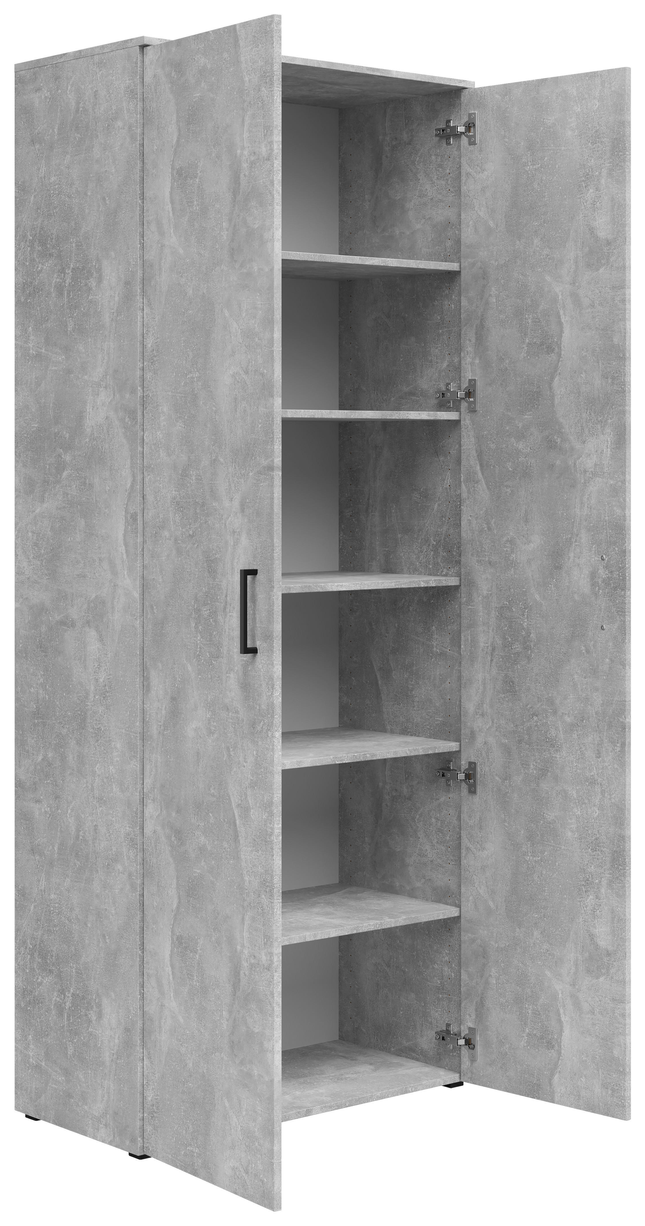 Schrank Multi-Stauraum Typ 37 Beton Optik B/H/T: ca. 80x195x40 cm günstig online kaufen