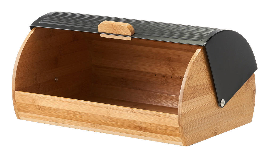Zeller Brotkasten schwarz Bambus B/H/L: ca. 27x19x39 cm Brotkasten - natur/schwarz (39,00/27,00/19,00cm) - Zeller