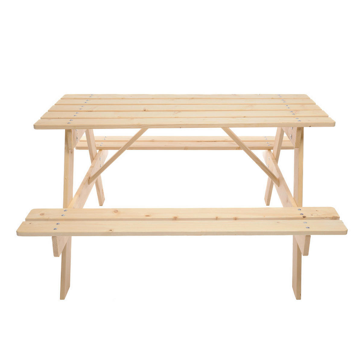 Timbela Kindersitzgarnitur M018 natur Holz B/H/L: ca. 90x50x90 cm M018 - natur (90,00/90,00/50,00cm) - Timbela