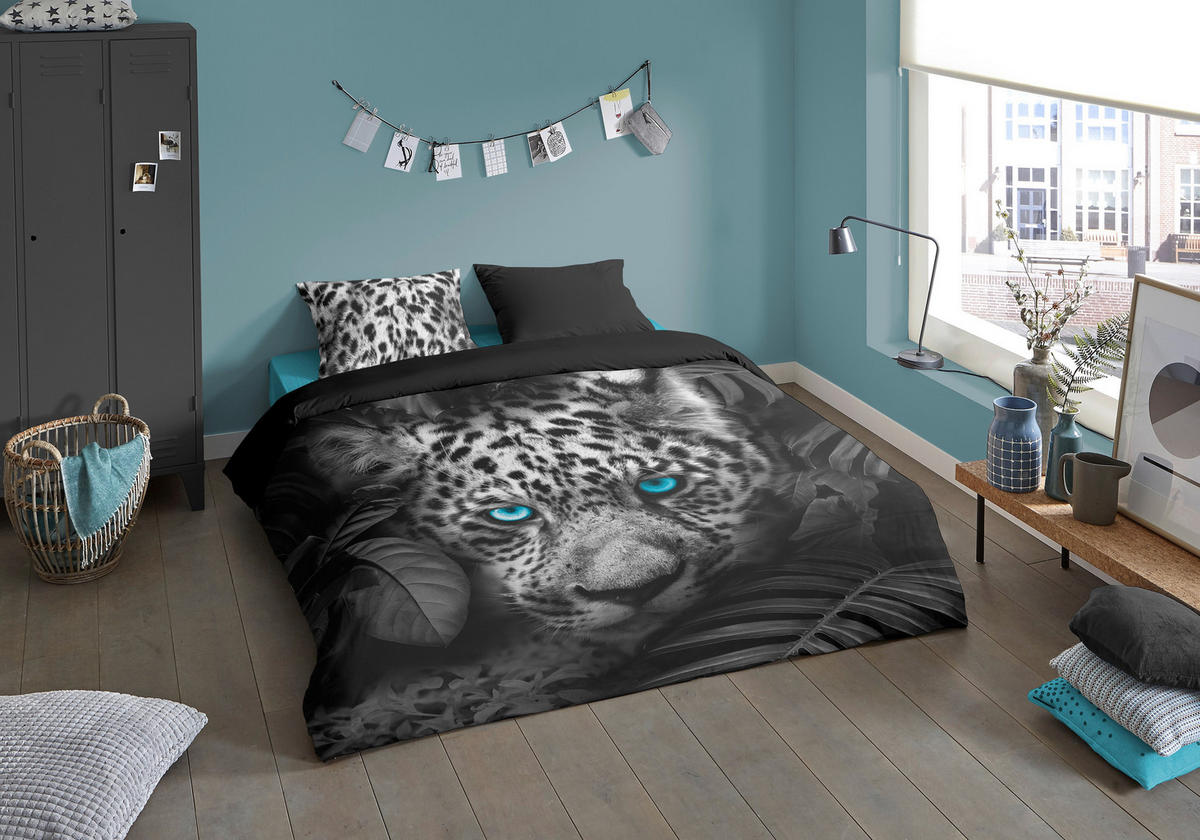 Microfaser Bettwäsche Blue Eyes Blue Eyes - anthrazit (135,00/200,00cm) - Pure