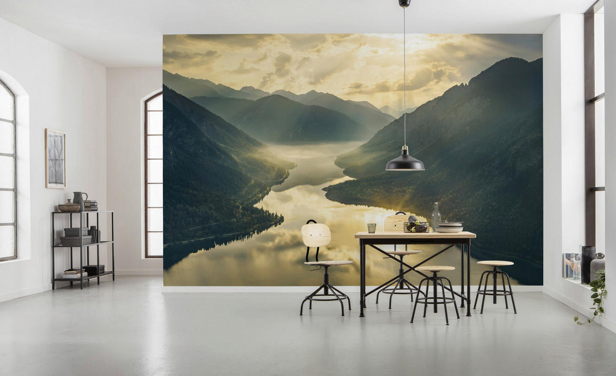 Komar Fototapete Gold Mountains B/L: ca. 400x250 cm Gold Mountains - (400,00/250,00cm) - Komar