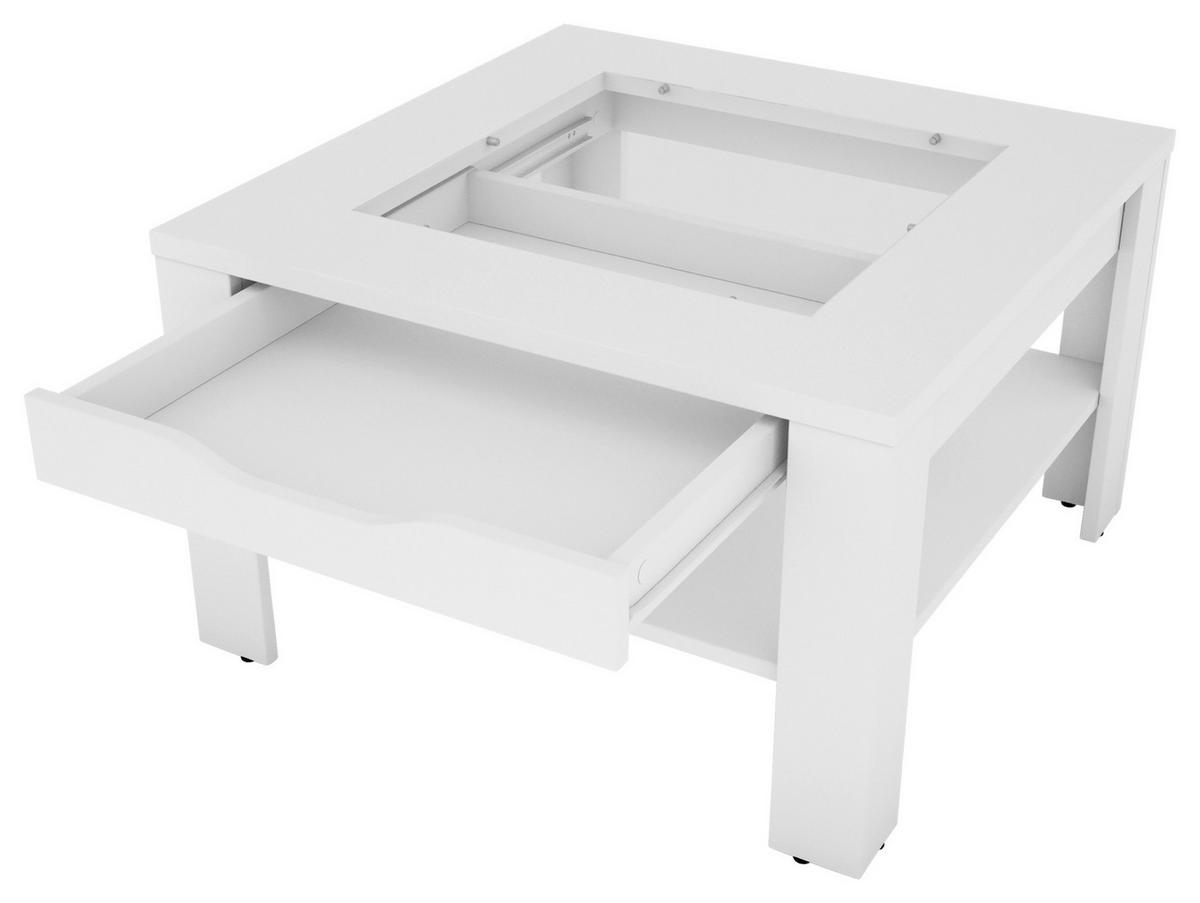 Couchtisch RALPH weiß B/H/T: ca. 67x43x67 cm RALPH - weiß (67,00/43,00/67,00cm) - byLIVING
