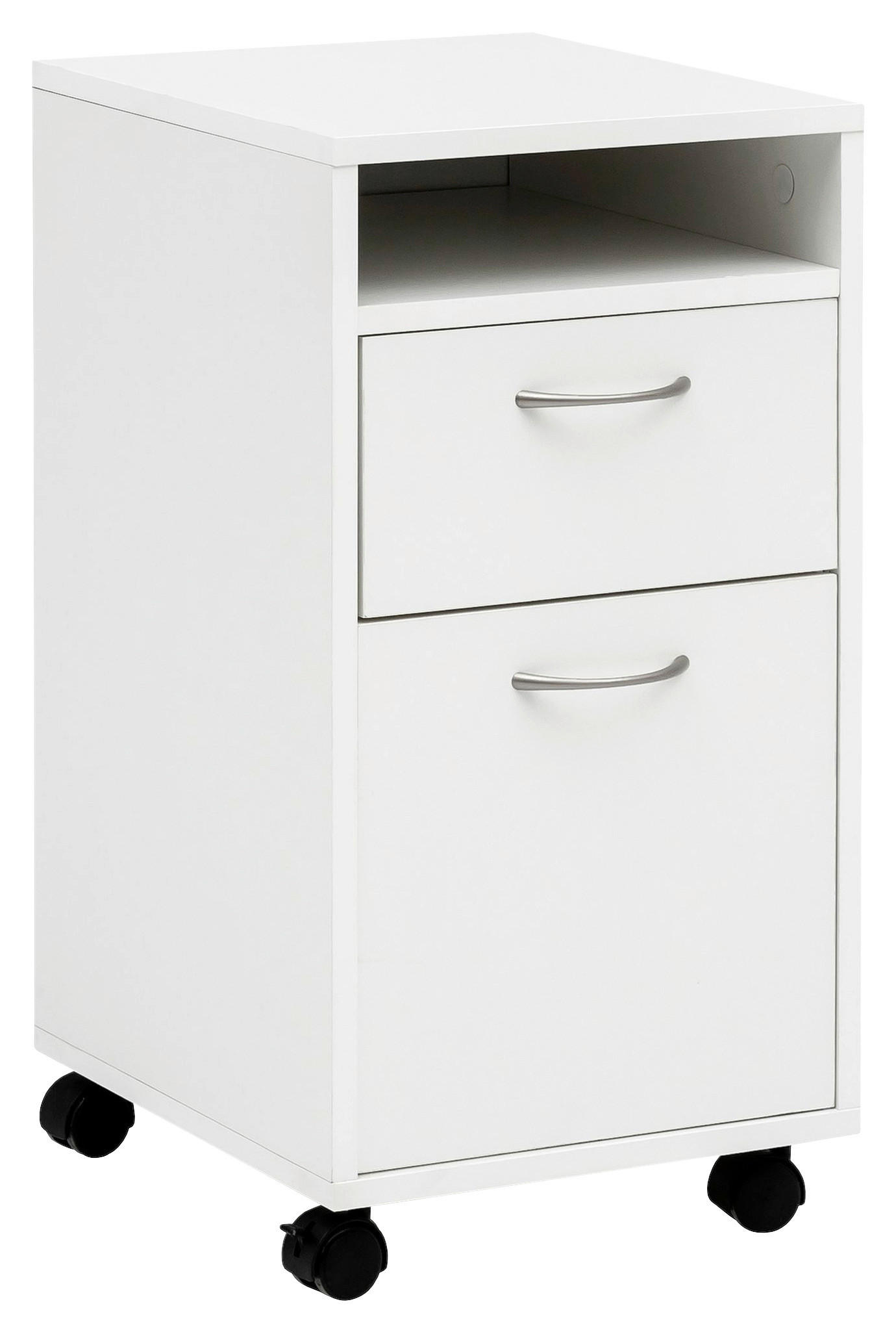 Rollcontainer weiß Spanplatte B/H/T: ca. 33x63x38 cm Rollcontainer - weiß (33,00/63,00/38,00cm) - Wohnling