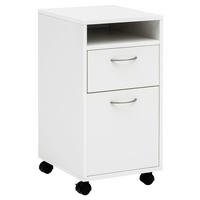 Rollcontainer weiß Spanplatte B/H/T: ca. 33x63x38 cm Rollcontainer - weiß (33,00/63,00/38,00cm) - Wohnling