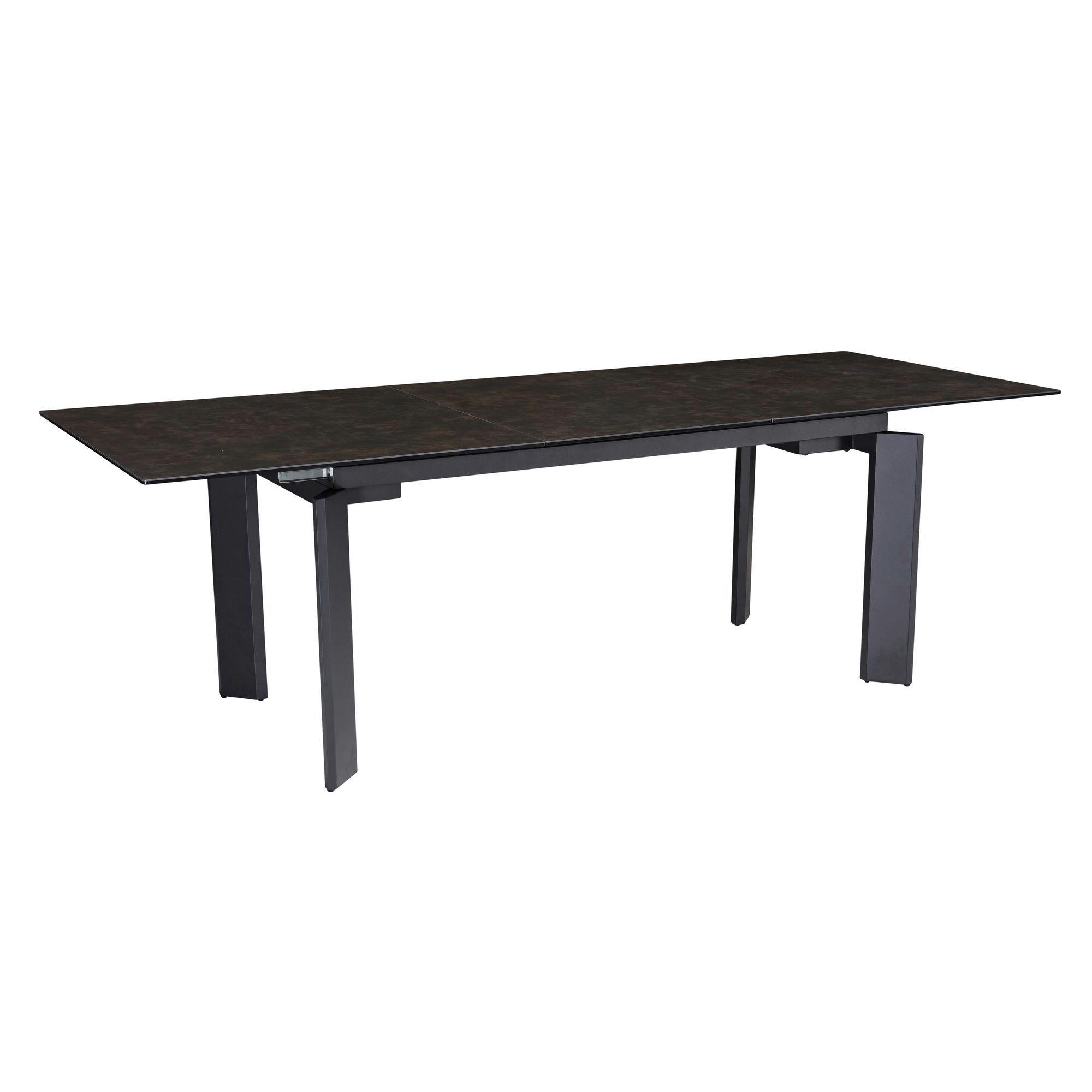 Esstisch schwarz Marmor Optik B/H/T: ca. 180x77x95 cm Esstisch - schwarz (180,00/77,00/95,00cm) - Wohnling