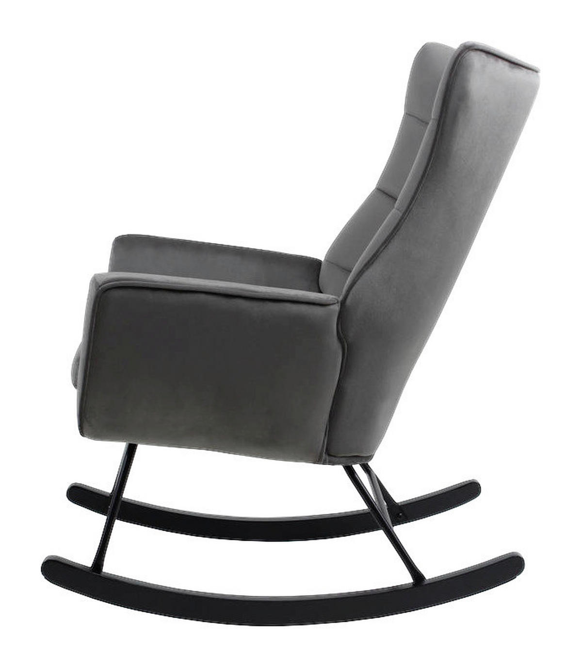 Schaukelstuhl Bryana 100 grau B/H/T: ca. 88x97x68 cm Bryana 100 - schwarz/grau (88,00/97,00/68,00cm) - 360 Living