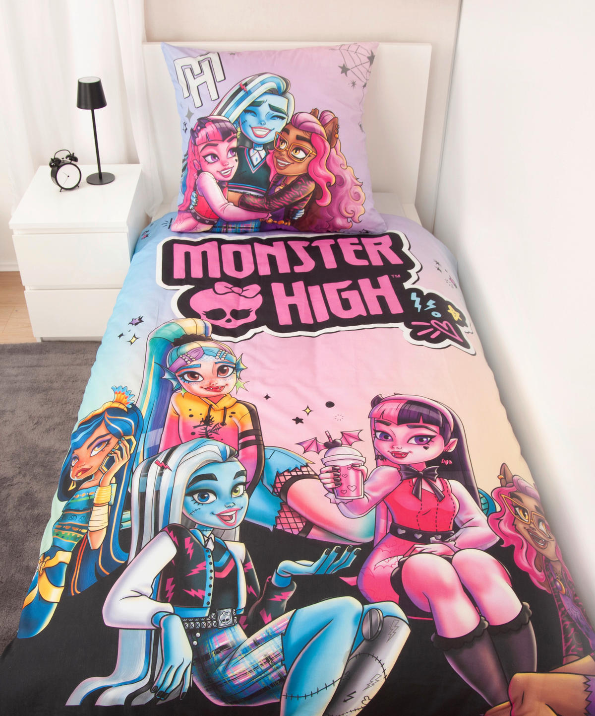 Baumwoll Wende Bettwäsche Monster High Renforce Multi Baumwolle B/L: ca. 135x200 cm Monster High - Multi (135,00/200,00cm)