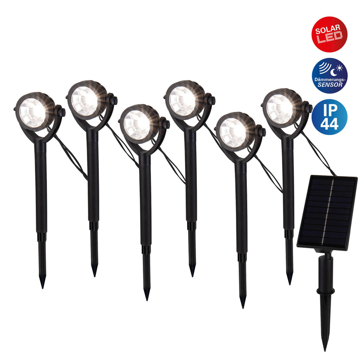 Solarleuchte 5312522 schwarz B/H/T: ca. 4,8x33x475 cm Nomi - schwarz (4,80/33,00/475,00cm) - Näve Leuchten