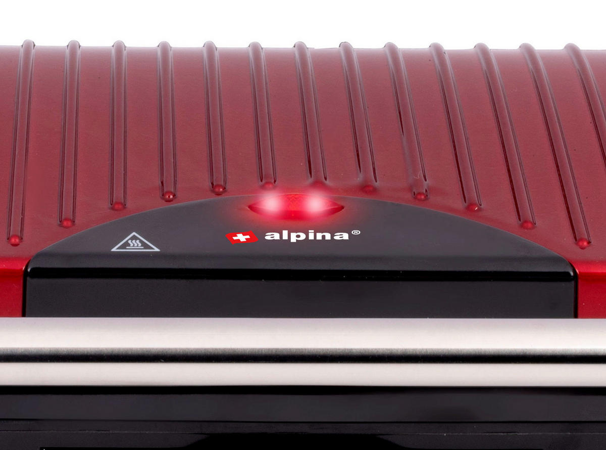 Kontaktgrill rot B/H/L: ca. 11,5x29,5x32,5 cm Kontaktgrill - rot/schwarz (32,50/11,50/29,50cm)