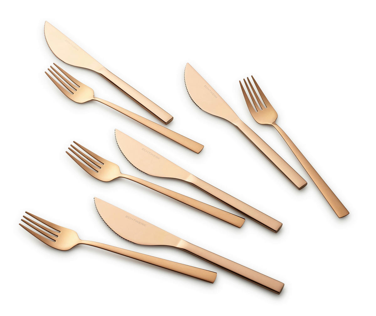 ECHTWERK Besteckset bronze Edelstahl 8 tlg. Pizzabesteckset_8tlg. - bronze (28,00/26,20/2,50cm) - ECHTWERK