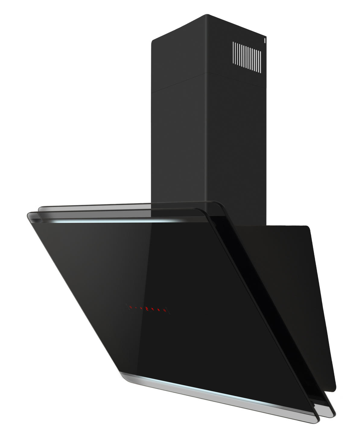 Amica Dunstabzugshaube KHF 695 800 S schwarz Edelstahl Glas B/H/T: ca. 80x94x47,5 cm KHF 695 800 S - schwarz (80,00/94,00/47,50cm) - Amica