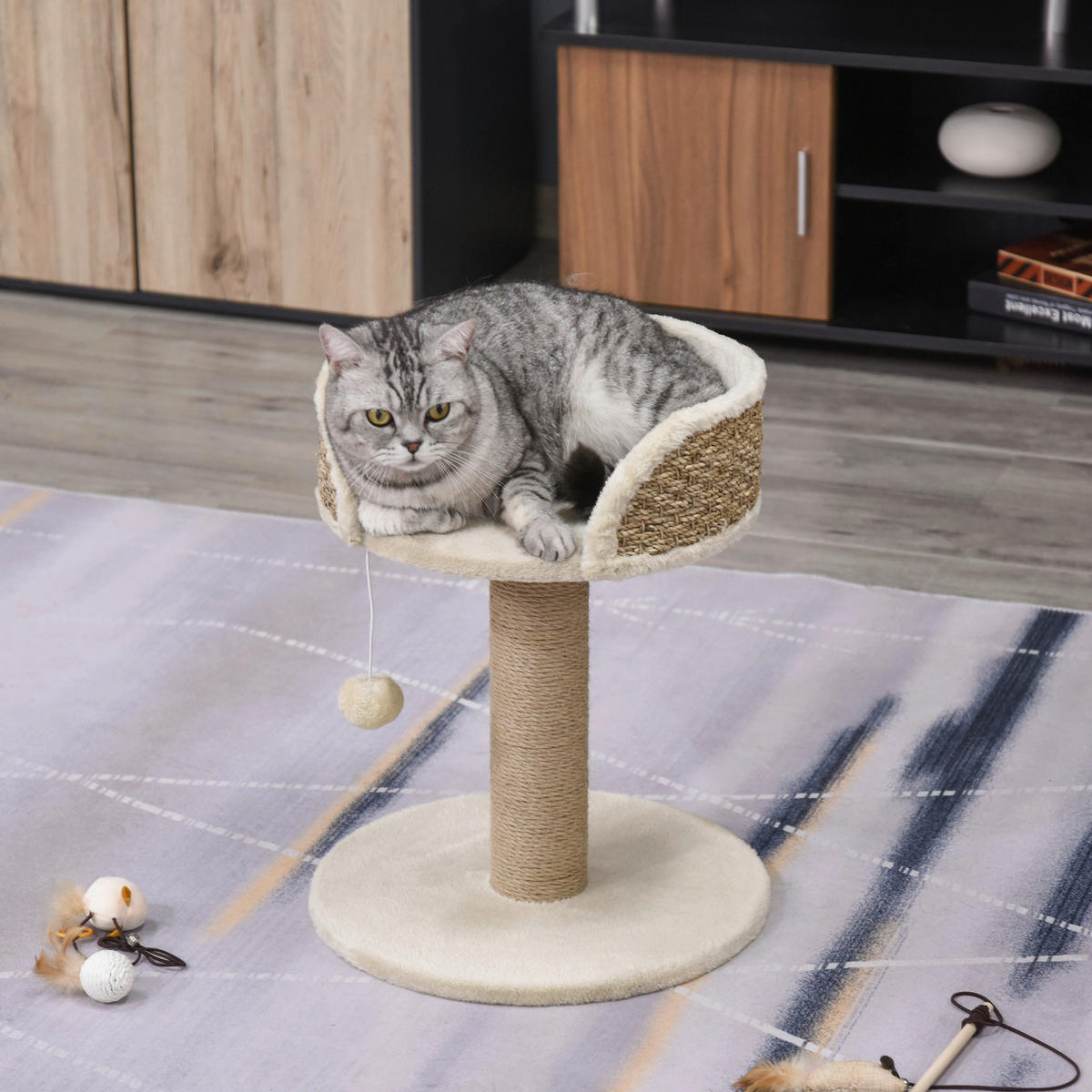 PawHut Kratzbaum kaffee Polyester B/H/L: ca. 40x49x40 cm Kratzbaum - kaffee (40,00/40,00/49,00cm) - PawHut