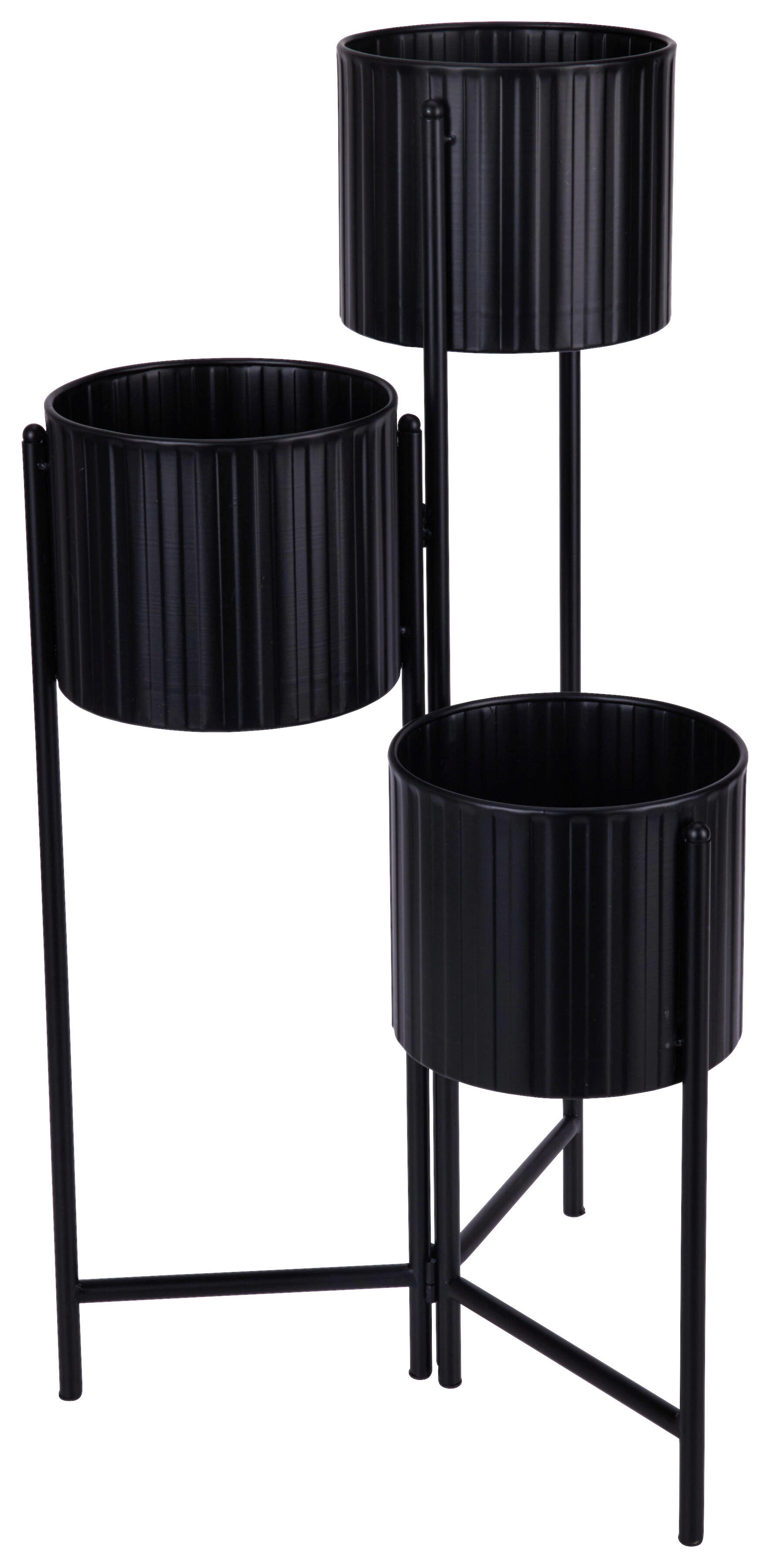 Blumentopfhalter-Set schwarz Eisen B/H/L: ca. 39x29x68 cm 3 tlg. Blumentopfhalter_3erSet - schwarz (68,00/39,00/29,00cm)