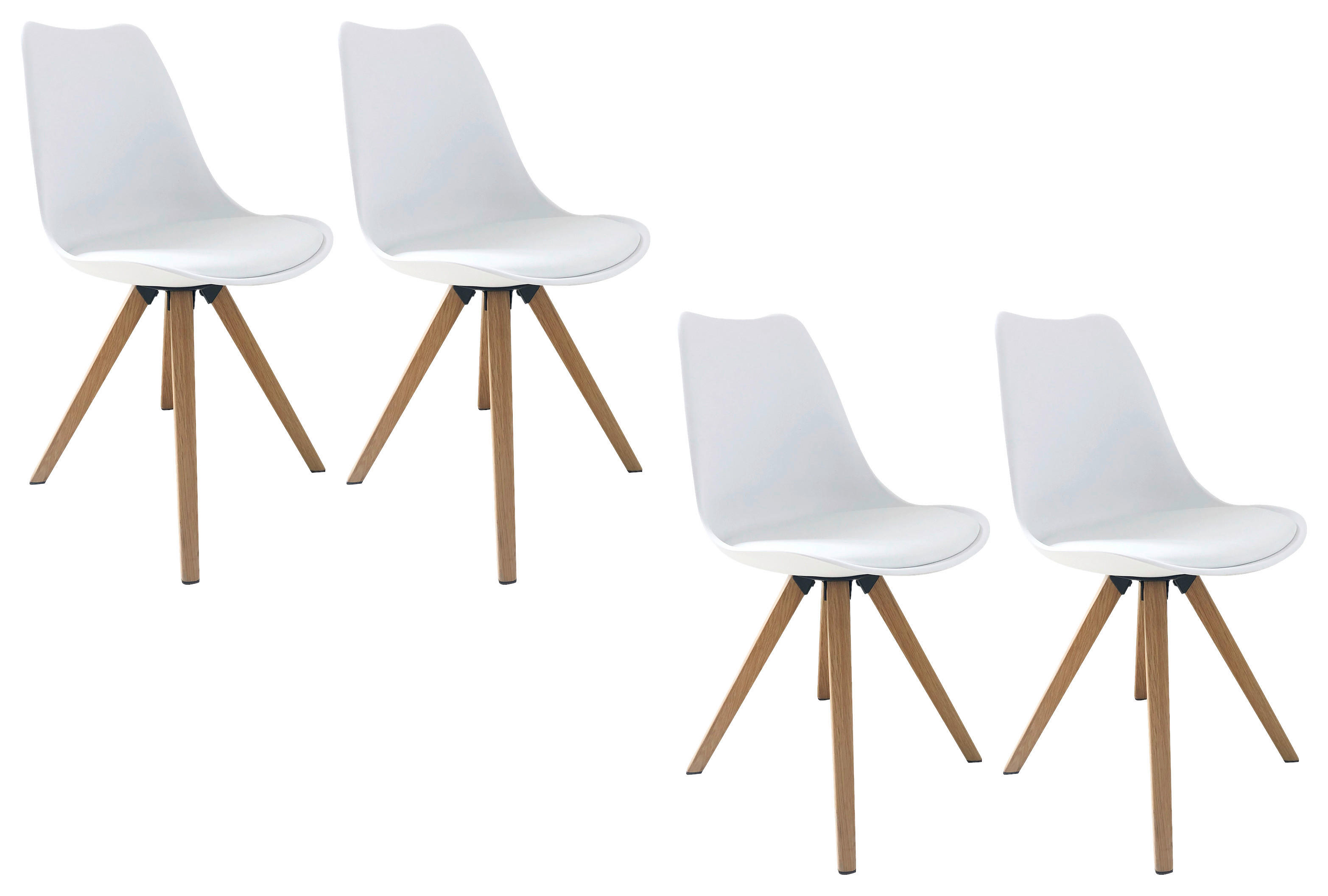 Tischgruppe KIRA weiß Eiche B/H/T: ca. 140x75x80 cm KIRA - Eiche/weiß (140,00/75,00/80,00cm) - byLIVING
