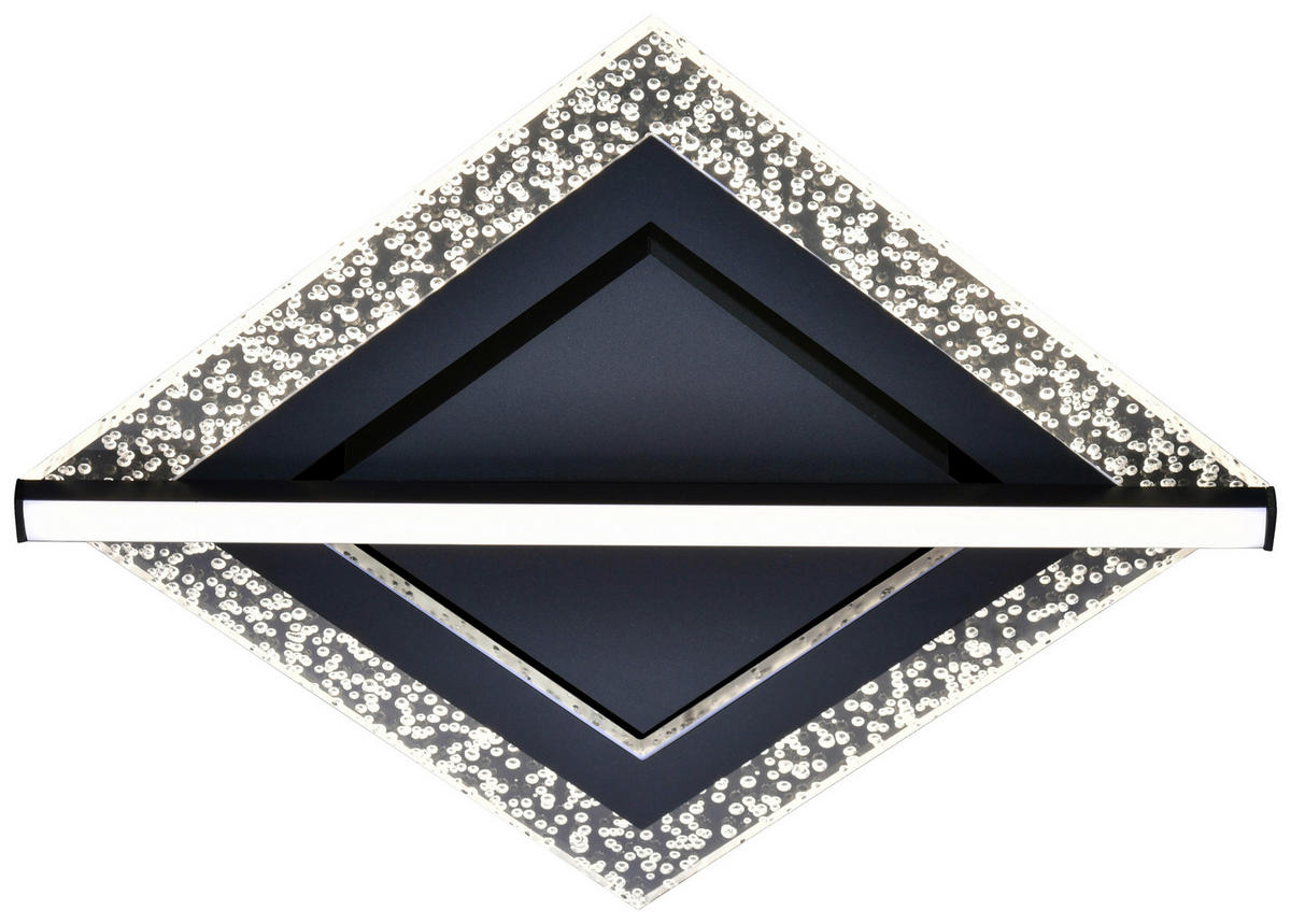 Deckenleuchte schwarz Metall Kunststoff B/H: ca. 40x6 cm LED-Deckenleuchte_Inanna - schwarz (40,00/6,00cm)
