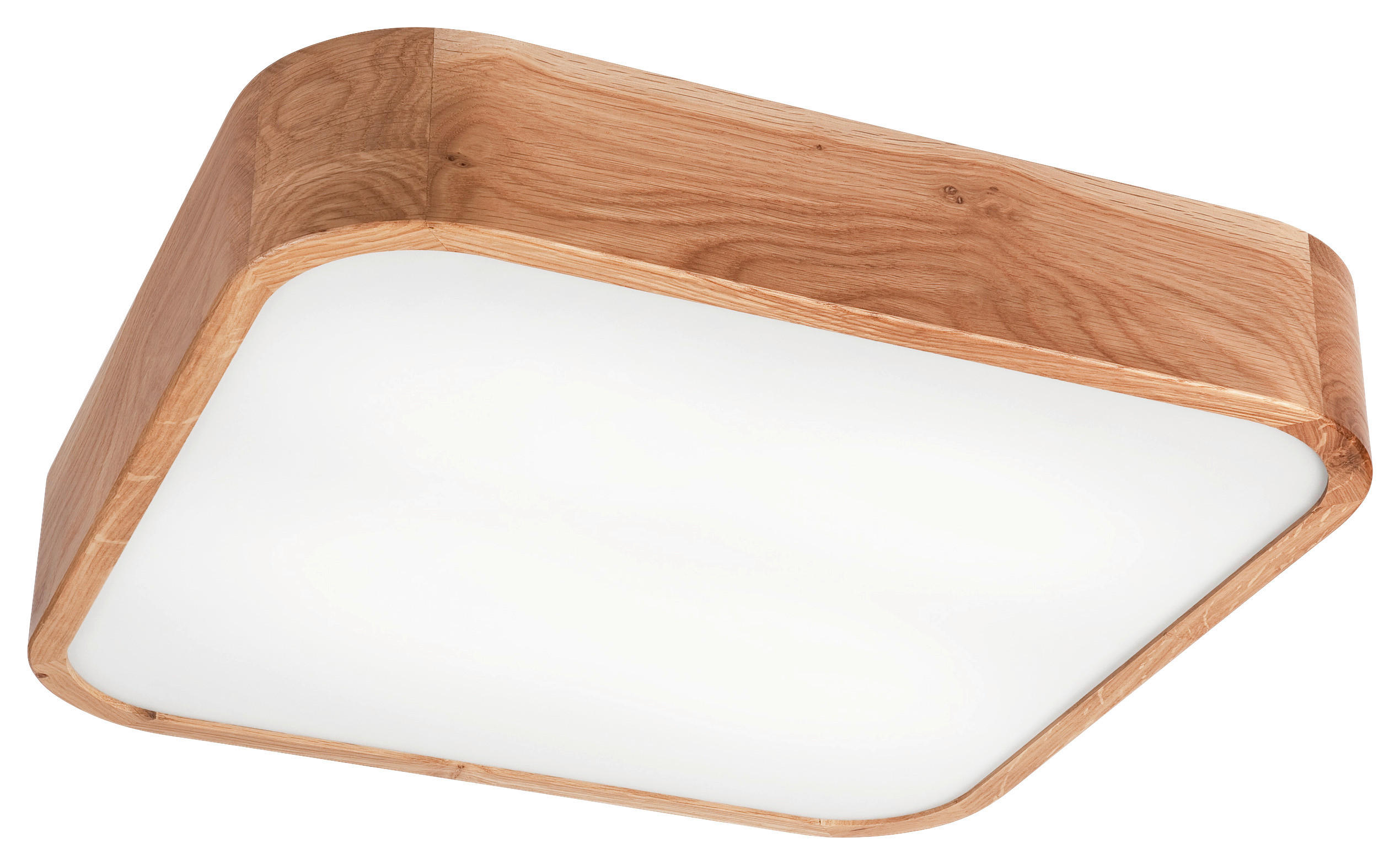 Lamkur Deckenleuchte GASPAR 48888 Eiche Eiche Holz Glas H/L: ca. 8x45 cm E27 4 Brennstellen Gaspar - Eiche (45,00cm) - Lamkur