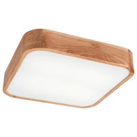 Lamkur Deckenleuchte GASPAR 48888 Eiche Eiche Holz Glas H/L: ca. 8x45 cm E27 4 Brennstellen Gaspar - Eiche (45,00cm) - Lamkur