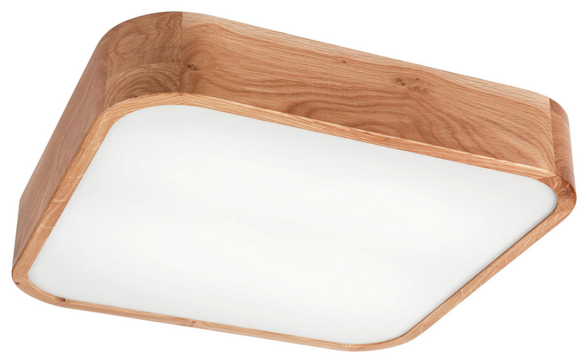 Lamkur Deckenleuchte GASPAR 48888 Eiche Eiche Holz Glas H/L: ca. 8x45 cm E27 4 Brennstellen Gaspar - Eiche (45,00cm) - Lamkur