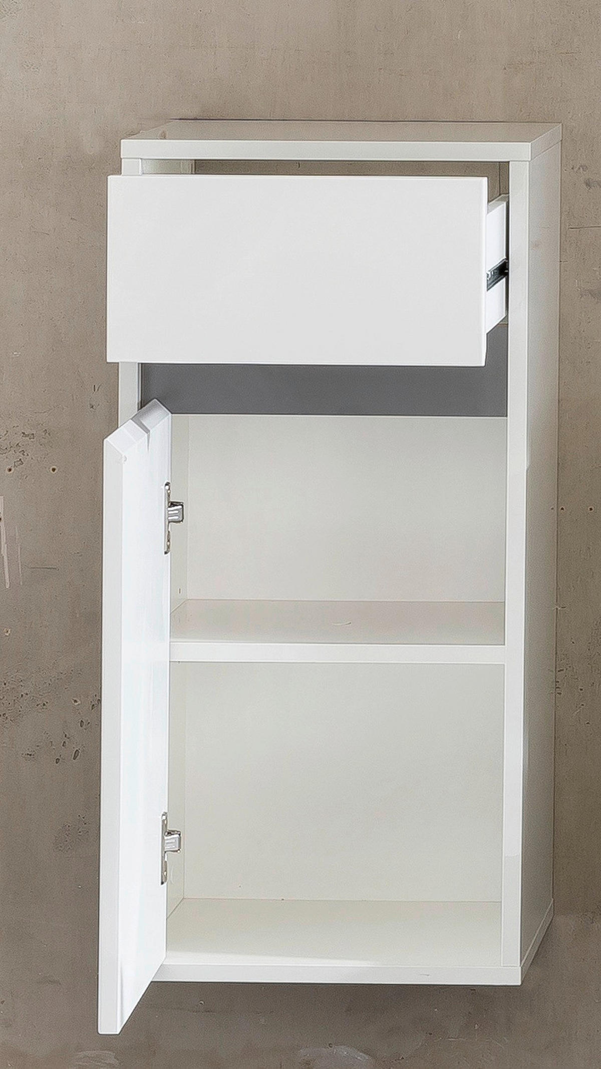 Stauraumelement Sol weiß weiß Hochglanz B/H/T: ca. 35x73x31 cm Sol - weiß (35,00/73,00/31,00cm) - Trendteam