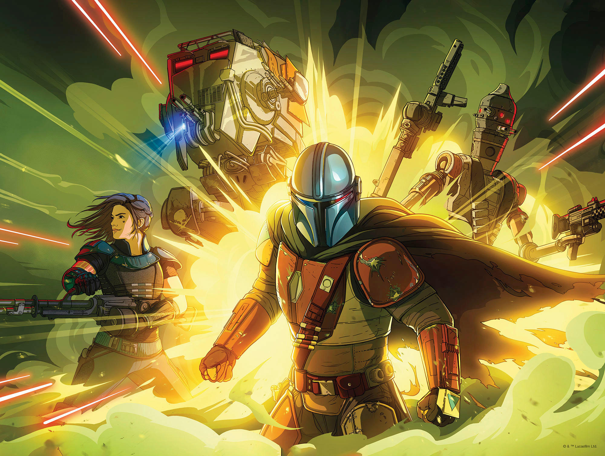 Komar Poster Mandalorian Fireteam Disney B/L: ca. 40x30 cm günstig online kaufen