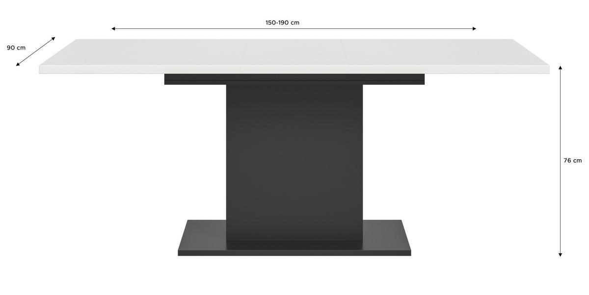 Esstisch MOTION grau B/H/T: ca. 150x76x90 cm MOTION - grau (150,00/76,00/90,00cm) - xonox.home