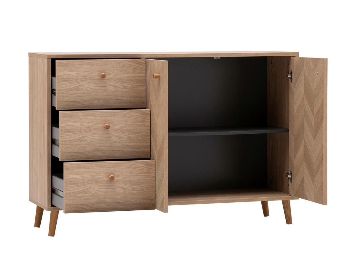 Sideboard Visby Eiche Nachbildung B/H/T: ca. 109x63,9x33,05 cm Visby - Eiche (109,00/63,90/33,05cm) - Schildmeyer