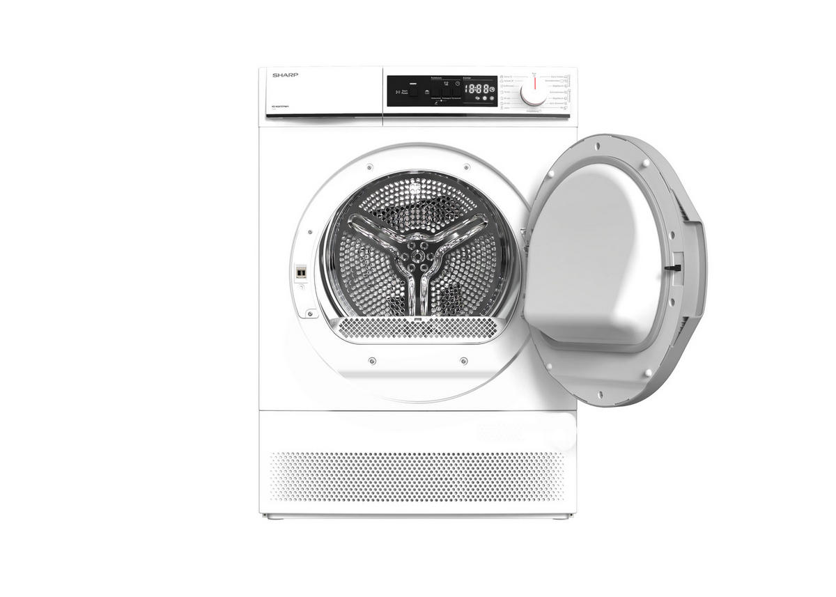 Sharp Kondenstrockner KD-NCA7S7PW91-DE Kondenstrockner KD-NCA7S7PW91-DE - weiß (59,60/84,50/52,30cm) - Sharp