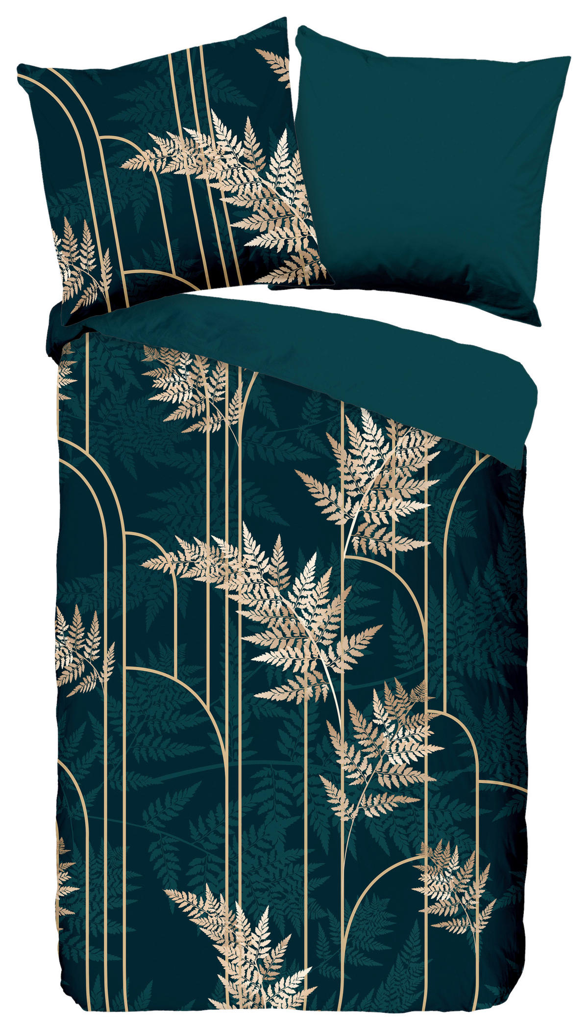 Bettwäsche Malak grün Polyester B/L: ca. 135x200 cm Malak - grün (135,00/200,00cm) - Pure