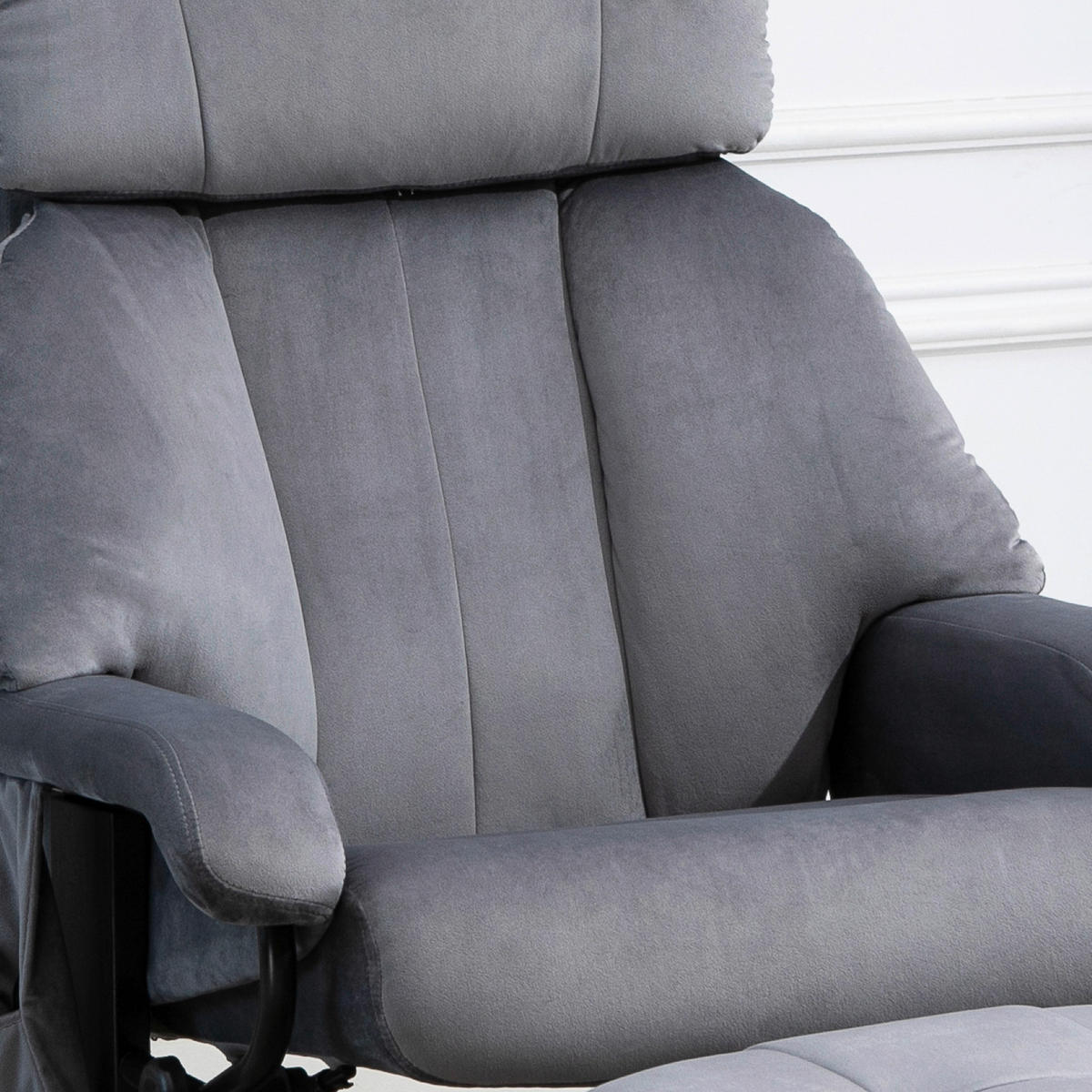 HOMCOM Massagestuhl grau B/H/L: ca. 80x76x102 cm Massagestuhl - grau (102,00/80,00/76,00cm) - HOMCOM