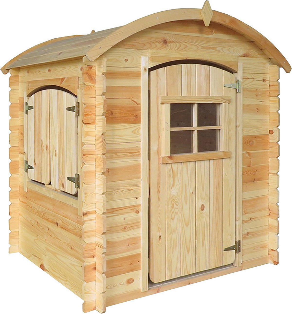 Timbela Kinderspielhaus M505 natur B/H/L: ca. 146x145x112 cm M505 - natur (112,00/146,00/145,00cm) - Timbela