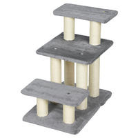 PawHut Hundetreppe Hundetreppe - grau (52,00/34,50/54,00cm) - PawHut