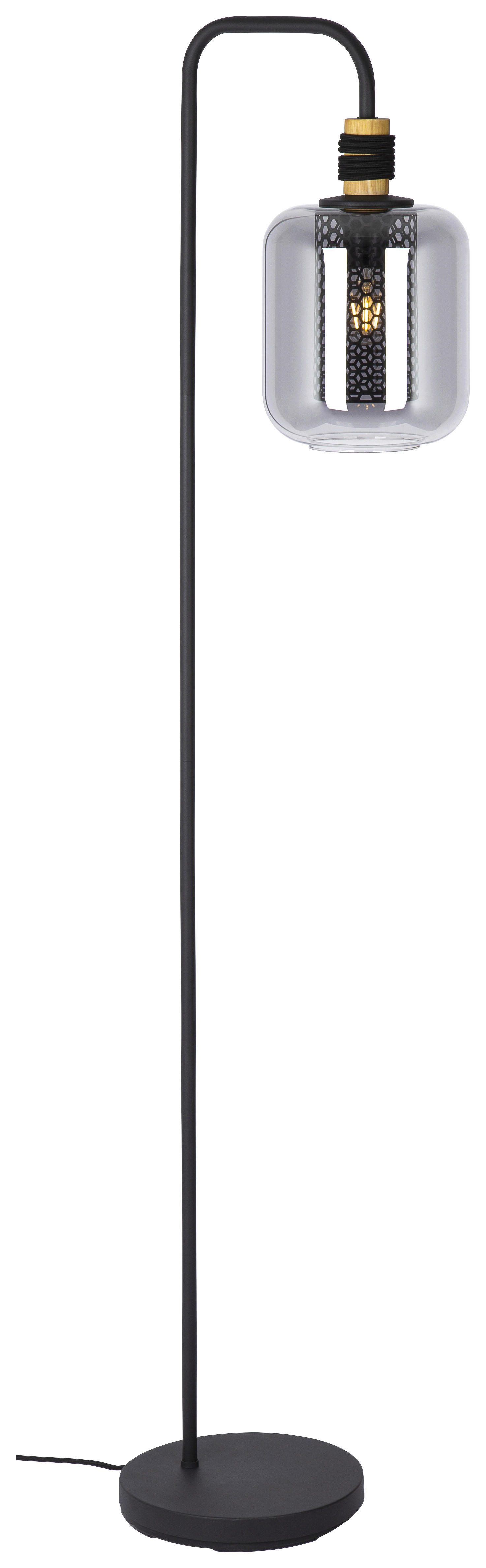 Nowa Stehleuchte 40990108 schwarz Rauchglas Metall H/D: ca. 150x40 cm E27 1 Brennstellen ANDO - schwarz (40,00/150,00cm) - Nowa